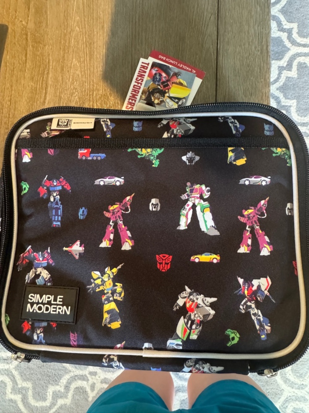 NWT Simple Modern Kids Transformers Lunchbox - Black with Multicolor Robots